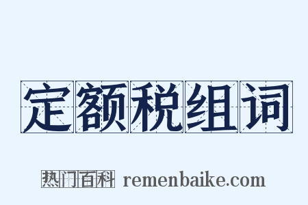 定额税组词是什么意思的图片